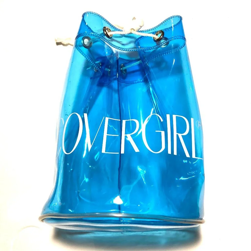 CoverGirl Plastic Duffle Bag with rope closure